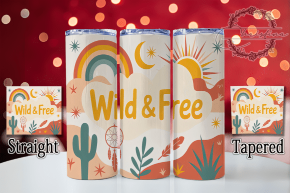 Download Boho Rainbow Free Spirit Tumbler Wrap - Premium Resources