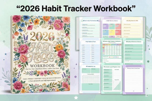 Download 📊2026 Habit Tracker Workbook✨📖 - Tracker Collection