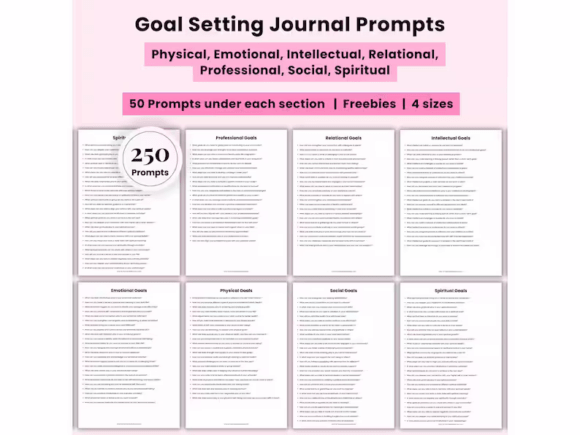 Download Goal Planner BUNDLE, 2025 Goals Tracker - Tracker Collection