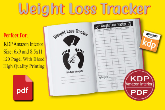 Download Weight Loss Tracker | KDP Interior - Tracker Collection