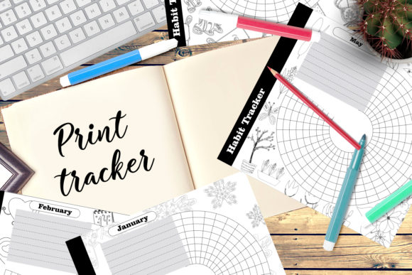 Download Habits Tracker, Bullet Magazine Template - Tracker Collection