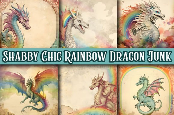 Download Shabby Chic Rainbow Dragon Junk Journal - Premium Resources