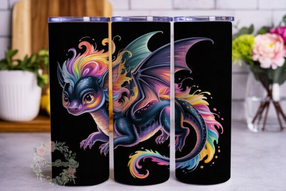 Download Rainbow Spirit Dragon 20oz Tumbler Wrap - Rainbow spirit Collection