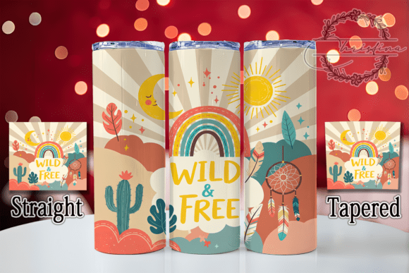 Download Boho Rainbow Free Spirit Tumbler Wrap - Premium Resources